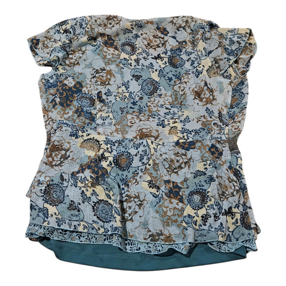 Notations Medium Blue Short Sleeve Shirt - Picture 5 of 7